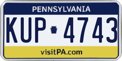 PA license plate KUP4743
