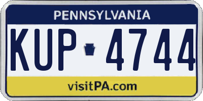 PA license plate KUP4744