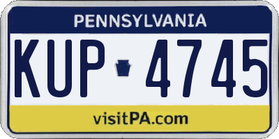 PA license plate KUP4745