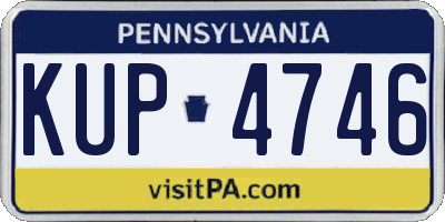 PA license plate KUP4746