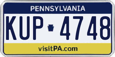 PA license plate KUP4748