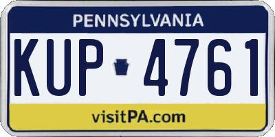 PA license plate KUP4761