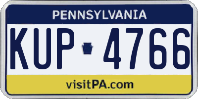 PA license plate KUP4766