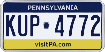 PA license plate KUP4772