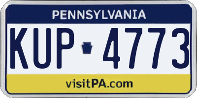 PA license plate KUP4773