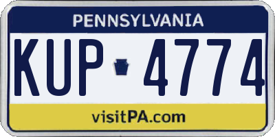 PA license plate KUP4774