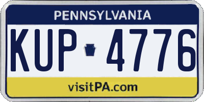 PA license plate KUP4776