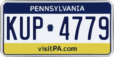 PA license plate KUP4779