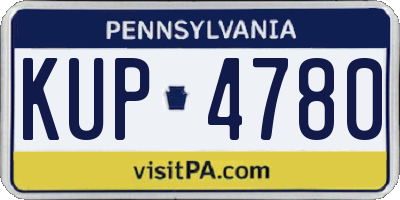 PA license plate KUP4780