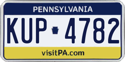 PA license plate KUP4782