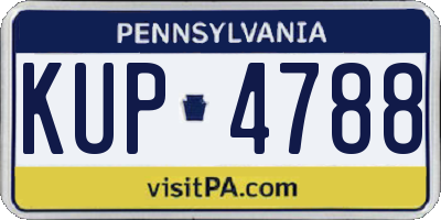 PA license plate KUP4788