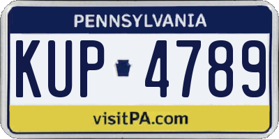 PA license plate KUP4789