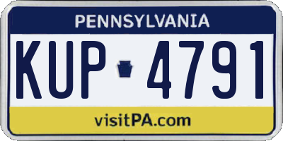 PA license plate KUP4791