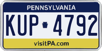 PA license plate KUP4792