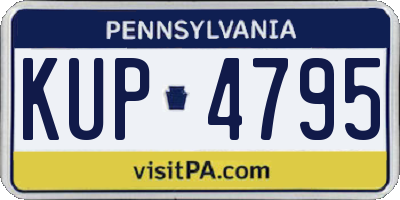 PA license plate KUP4795