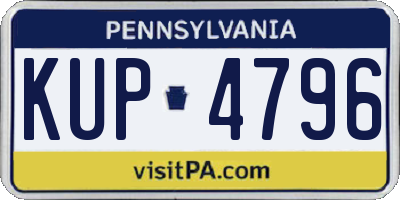 PA license plate KUP4796