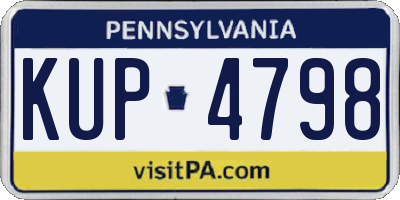 PA license plate KUP4798