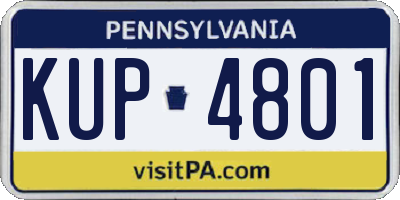PA license plate KUP4801
