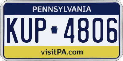 PA license plate KUP4806