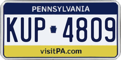 PA license plate KUP4809