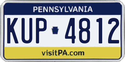 PA license plate KUP4812