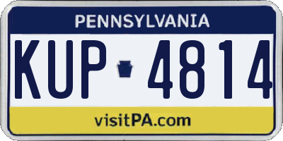 PA license plate KUP4814