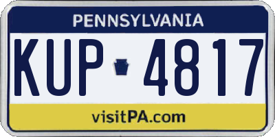 PA license plate KUP4817