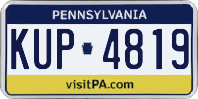 PA license plate KUP4819