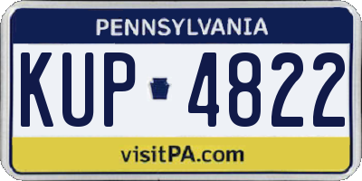 PA license plate KUP4822