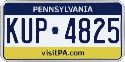 PA license plate KUP4825
