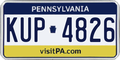 PA license plate KUP4826