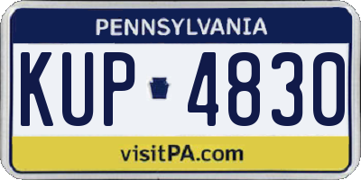 PA license plate KUP4830