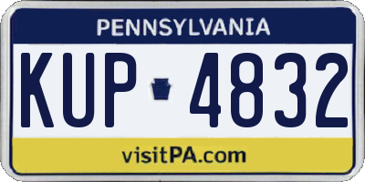 PA license plate KUP4832