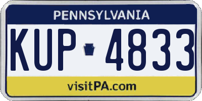 PA license plate KUP4833