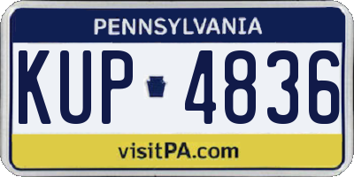 PA license plate KUP4836