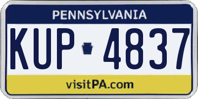PA license plate KUP4837