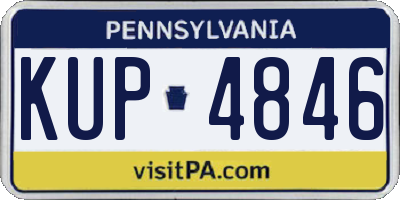 PA license plate KUP4846