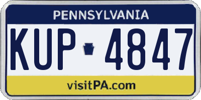 PA license plate KUP4847