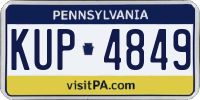 PA license plate KUP4849