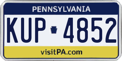PA license plate KUP4852