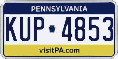 PA license plate KUP4853