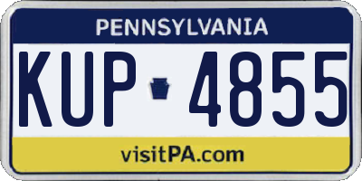 PA license plate KUP4855