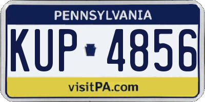 PA license plate KUP4856