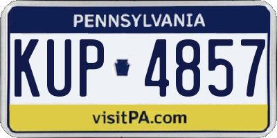 PA license plate KUP4857