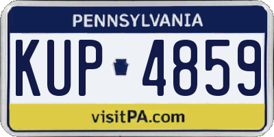 PA license plate KUP4859