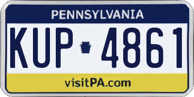 PA license plate KUP4861