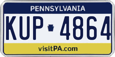 PA license plate KUP4864