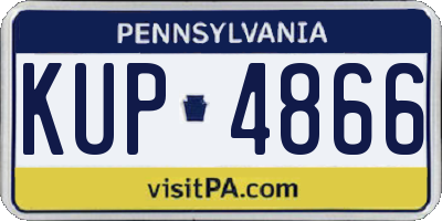 PA license plate KUP4866