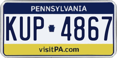 PA license plate KUP4867