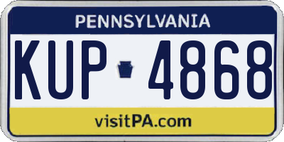 PA license plate KUP4868